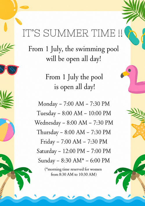 Opening hours - Summer Neptunium 2026