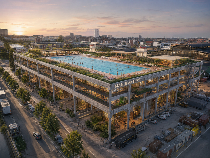 piscine extérieure à Anderlecht